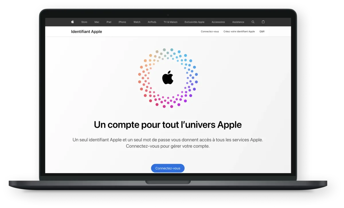 Page de création d’un compte Apple, première étape avant l’inscription à l’Apple Developer Program