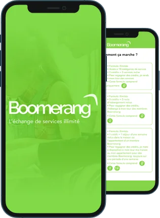 Application Boomerang d'échange de services entre particuliers