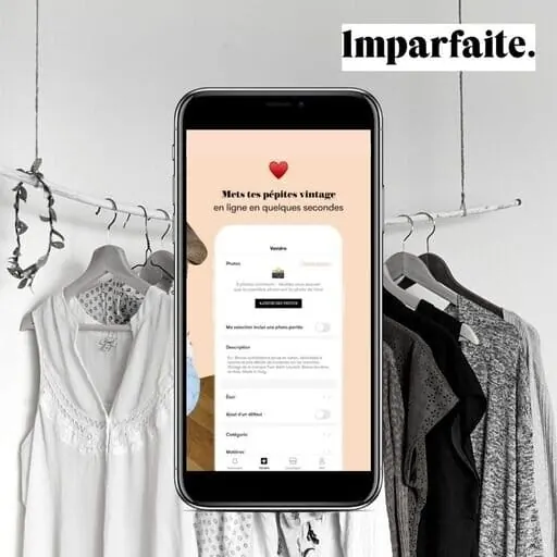 Application Imparfaite : formulaire de mise en vente d'une pièce vintage avec photos, description, état et catégorie