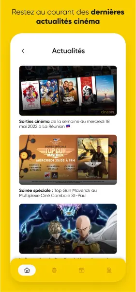 Application Cine974 : fil des actualités cinéma avec les sorties de la semaine et les soirées spéciales à La Réunion